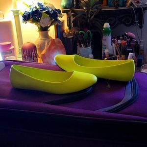 Bright yellow flats